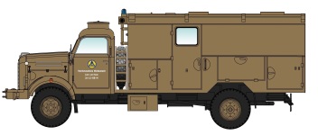 NPE Modellbau NA99145 - H0 Borgward B 4500 GKW THW - Khaki - Lohr am Main